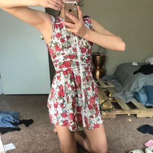 Floral Zip-up Dress